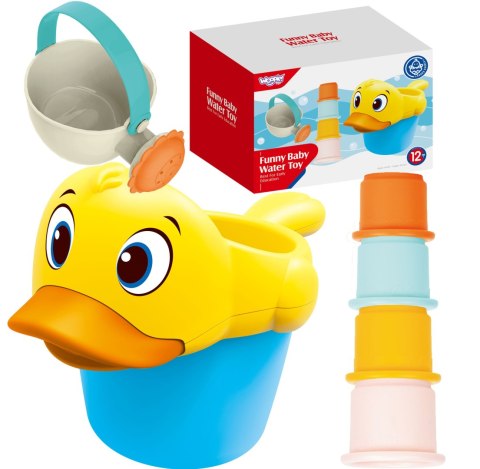 WOOPIE BABY Zabawka do Wody Kąpieli Wiaderko z Kaczką i Konewką + Kubeczki WOOPIE BABY Zabawka do Wody Kąpieli Wiaderko z Kaczką i Konewką + Kubeczki