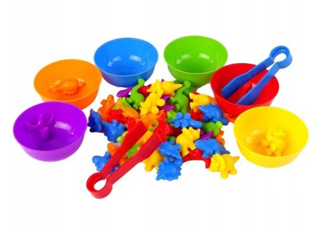 WOOPIE Gra Edukacyjna Montessori Sorter Kolorów Dinozaury 56 el. WOOPIE Gra Edukacyjna Montessori Sorter Kolorów Dinozaury 56 el.