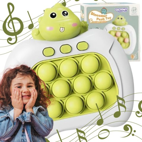 WOOPIE Gra POP IT Elektryczna Antystresowa Zręcznościowa Dinozaur Zielony WOOPIE Gra POP IT Elektryczna Antystresowa Zręcznościowa Dinozaur Zielony