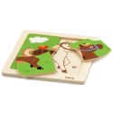 VIGA Poręczne Drewniane Puzzle Konik