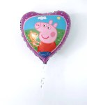 Balon Foliowy Serce Świnka Peppa, 46 cm różowa, Grabo Grabo