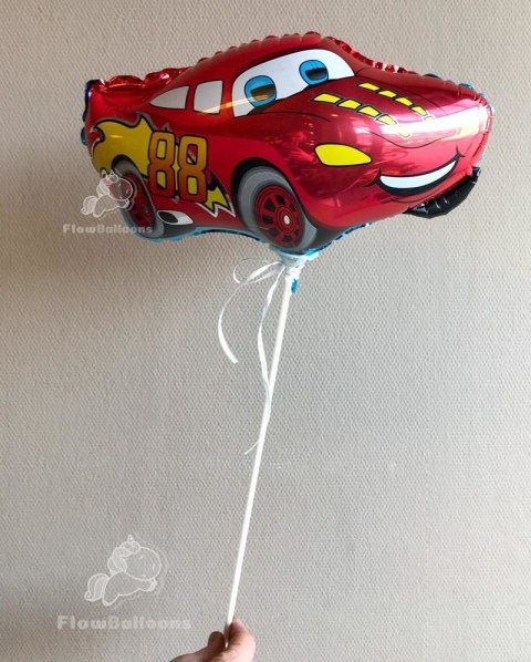 Balon Foliowy Uśmiechnięte Auto Cars, ZYGZAG na patyk 37 cm Flexmetal Balon Foliowy Uśmiechnięte Auto Cars, ZYGZAG na patyk 37 cm Flexmetal
