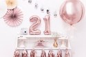 Balon foliowy Cyfra '2', 35cm, różowe złoto Partydeco