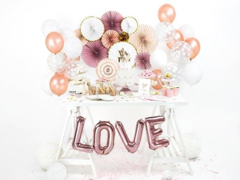 Balon foliowy Litera V, 35cm, Rose Gold różowe złoto Partydeco Balon foliowy Litera V, 35cm, Rose Gold różowe złoto Partydeco
