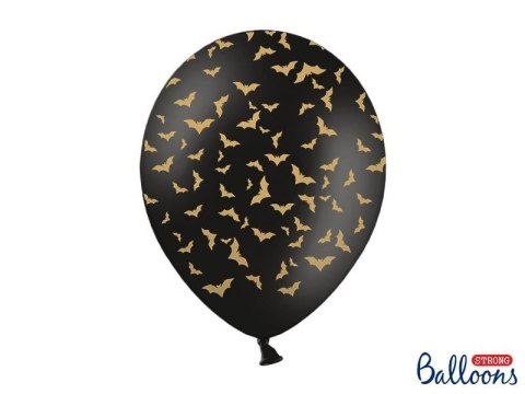 Balony 30 cm, Nietoperze, Pastel Black (1 op. / 6 szt.) Partydeco