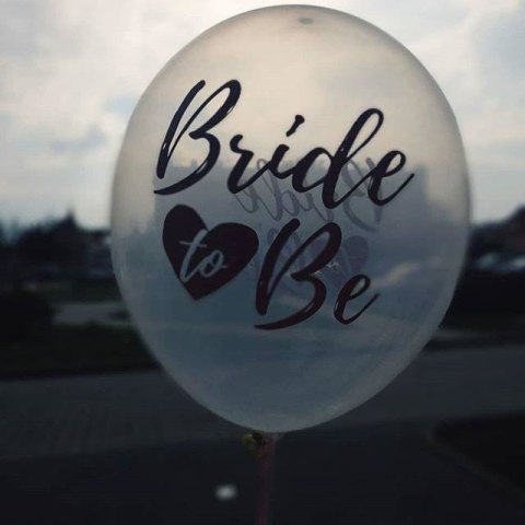 Balony Crystal Clear, Przeźroczyste z napisem Bride to Be 30cm, 6 szt. Partydeco Balony Crystal Clear, Przeźroczyste z napisem Bride to Be 30cm, 6 szt. Partydeco