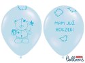 Balony Miś - Mam już Roczek! Pastelowy Błękit, 30cm, 6 szt. Partydeco