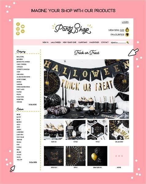 Baner Halloween, czarny, 20x175cm Partydeco Baner Halloween, czarny, 20x175cm Partydeco