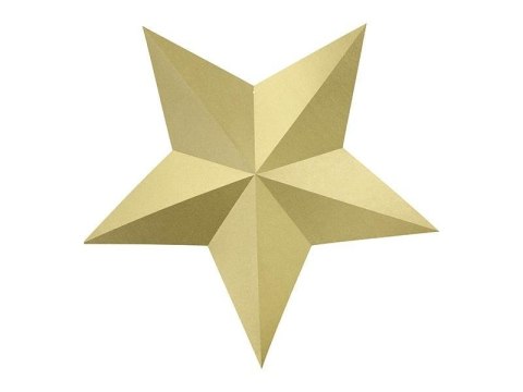 Dekoracja Gwiazdy, Złoty, różne rozmiary, 6 szt. Partydeco Dekoracja Gwiazdy, Złoty, różne rozmiary, 6 szt. Partydeco