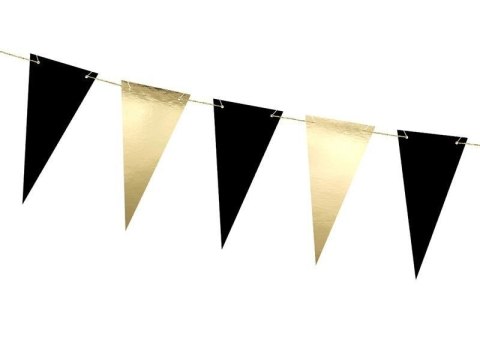 Girlanda Flagi - flagietki czarne i złote mix, 2,15 m Partydeco Girlanda Flagi - flagietki czarne i złote mix, 2,15 m Partydeco