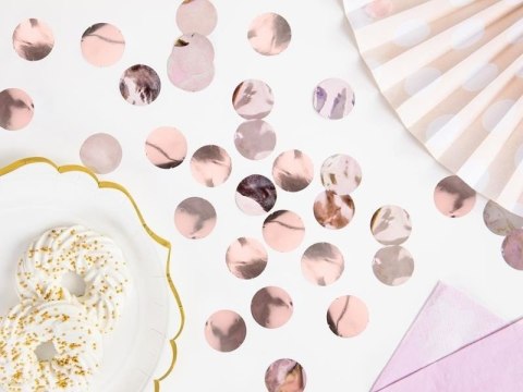 Konfetti Kółka, Rose Gold - różowe złoto, 15g Partydeco Konfetti Kółka, Rose Gold - różowe złoto, 15g Partydeco
