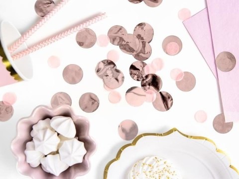 Konfetti Kółka, Rose Gold - różowe złoto, 15g Partydeco Konfetti Kółka, Rose Gold - różowe złoto, 15g Partydeco