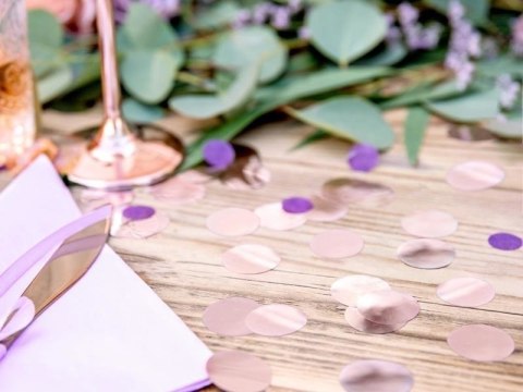 Konfetti Kółka, Rose Gold - różowe złoto, 15g Partydeco Konfetti Kółka, Rose Gold - różowe złoto, 15g Partydeco