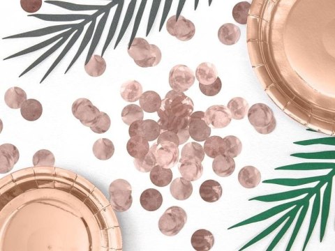 Konfetti Kółka, Rose Gold - różowe złoto, 15g Partydeco Konfetti Kółka, Rose Gold - różowe złoto, 15g Partydeco
