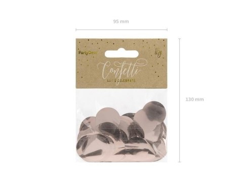 Konfetti Kółka, Rose Gold - różowe złoto, 15g Partydeco Konfetti Kółka, Rose Gold - różowe złoto, 15g Partydeco
