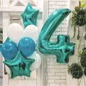 Balon Foliowy Cyfra 4 Tiffany, Miętowy - 102 cm Grabo Grabo