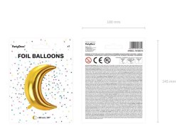 Balon foliowy Księżyc, 60cm, złoty Partydeco