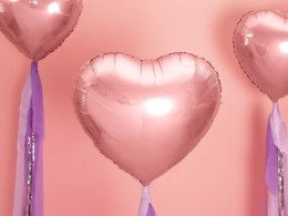 Balon foliowy Serce Rose Gold, 45cm, różowe złoto Partydeco