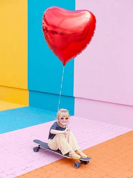 Balon foliowy Serce czerwone XXL 72x73cm Partydeco Balon foliowy Serce czerwone XXL 72x73cm Partydeco