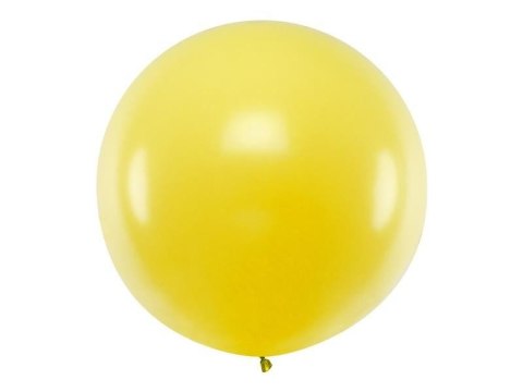 Balon lateksowy Gigant, Żółty, Pastel Yellow, 1m, 1 szt. Partydeco