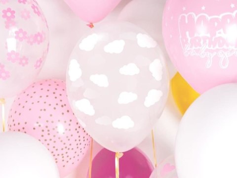 Balony 30cm, Chmurki, Crystal Clear (1 op. / 6 szt.) Partydeco Balony 30cm, Chmurki, Crystal Clear (1 op. / 6 szt.) Partydeco