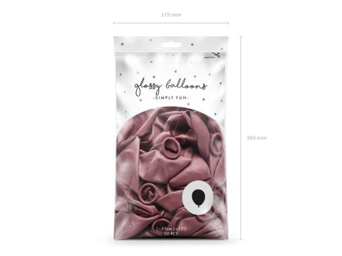 Balony Glossy Rose Gold, różowo-złoty chrom, 30cm, 50 szt. Partydeco Balony Glossy Rose Gold, różowo-złoty chrom, 30cm, 50 szt. Partydeco