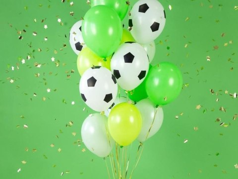 Balony Lateksowe, Piłka nożna, 30 cm, (1 op. / 6 szt.) Partydeco Balony Lateksowe, Piłka nożna, 30 cm, (1 op. / 6 szt.) Partydeco