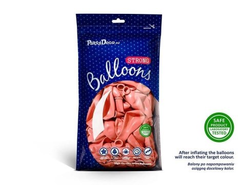 Balony Strong, Metaliczne Rose Gold, 30cm, 100 szt. Partydeco Balony Strong, Metaliczne Rose Gold, 30cm, 100 szt. Partydeco