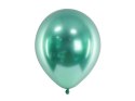 Balony lateksowe Glossy, Chrome, Zielone, 30cm, 50 szt. Partydeco