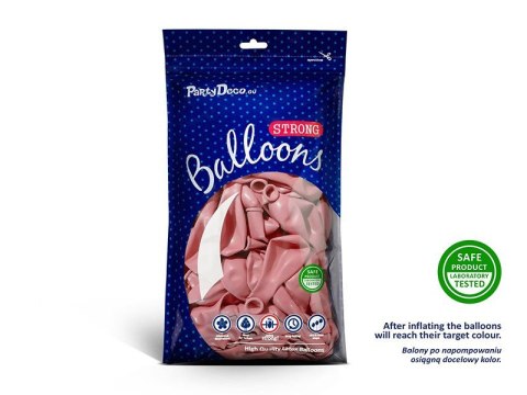 Balony lateksowe Strong, Różowe, Pastel Baby Pink, 30cm, 50szt. Partydeco Balony lateksowe Strong, Różowe, Pastel Baby Pink, 30cm, 50szt. Partydeco