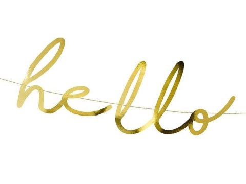 Baner Little Star - Hello Baby, złoty, 18x70cm Partydeco Baner Little Star - Hello Baby, złoty, 18x70cm Partydeco