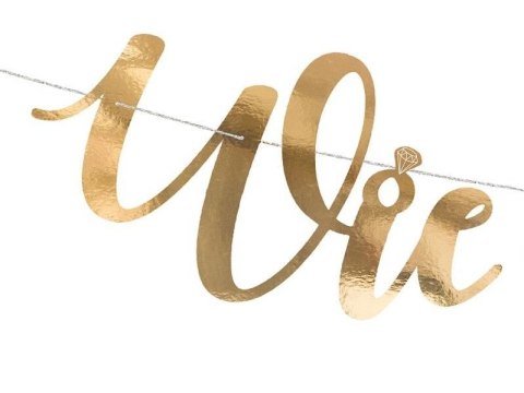 Baner Wieczór panieński, złoty, 150x21,5cm Partydeco Baner Wieczór panieński, złoty, 150x21,5cm Partydeco