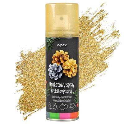 Brokatowy spray dekoracyjny, złoty, 100 ml Arpex Brokatowy spray dekoracyjny, złoty, 100 ml Arpex