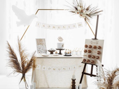 Girlanda, Baner I Komunia Święta, 15x133cm Partydeco Girlanda, Baner I Komunia Święta, 15x133cm Partydeco