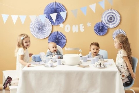 Girlanda Birthday - Błękitne Flagietki, 1,3m Partydeco Girlanda Birthday - Błękitne Flagietki, 1,3m Partydeco