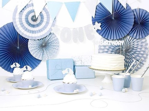 Girlanda Birthday - Błękitne Flagietki, 1,3m Partydeco Girlanda Birthday - Błękitne Flagietki, 1,3m Partydeco