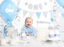 Girlanda Birthday - Błękitne Flagietki, 1,3m Partydeco