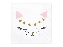 Serwetki Kotek meow, 33x33cm (1 op. / 20 szt.) Partydeco