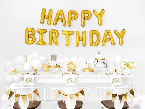 Serwetki urodzinowe z napisem Happy Birthday, 33cm, 20 szt. Partydeco Serwetki urodzinowe z napisem Happy Birthday, 33cm, 20 szt. Partydeco
