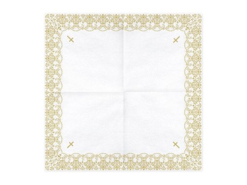 Serwetki z ornamentem, 33x33cm, złoty (1 op. / 20 szt.) Partydeco Serwetki z ornamentem, 33x33cm, złoty (1 op. / 20 szt.) Partydeco
