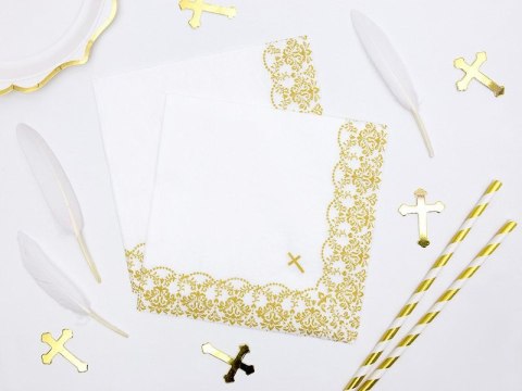 Serwetki z ornamentem, 33x33cm, złoty (1 op. / 20 szt.) Partydeco Serwetki z ornamentem, 33x33cm, złoty (1 op. / 20 szt.) Partydeco