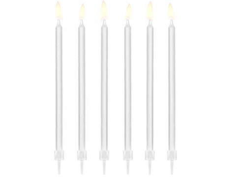 Świeczki urodzinowe, gładkie, białe 14 cm, 12 szt. Partydeco Świeczki urodzinowe, gładkie, białe 14 cm, 12 szt. Partydeco