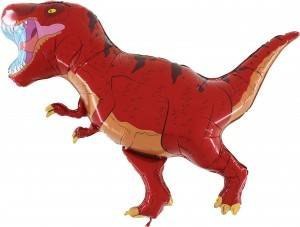 Balon Foliowy - Czerwony Dinozaur T-Rex 90 cm Grabo Grabo