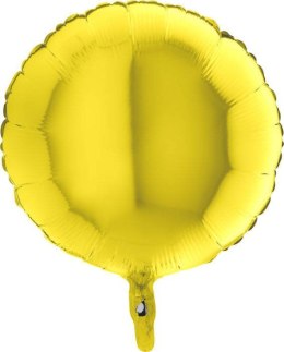 Balon Foliowy - Okrągły żółty 46 cm, Grabo Grabo