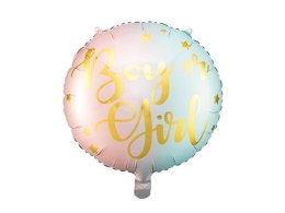 Balon foliowy Boy or Girl, 35cm Partydeco