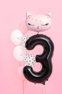 Balon foliowy Cyfra 3 czarna, 86cm Partydeco