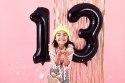 Balon foliowy Cyfra 3 czarna, 86cm Partydeco