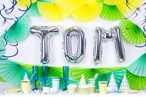 Balon foliowy Litera Z 35cm, Srebrna Partydeco Balon foliowy Litera Z 35cm, Srebrna Partydeco