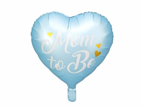 Balon foliowy Mom to Be, 35cm, niebieski Partydeco