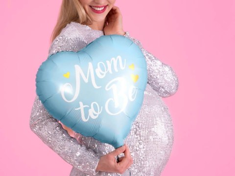 Balon foliowy Mom to Be, 35cm, niebieski Partydeco Balon foliowy Mom to Be, 35cm, niebieski Partydeco